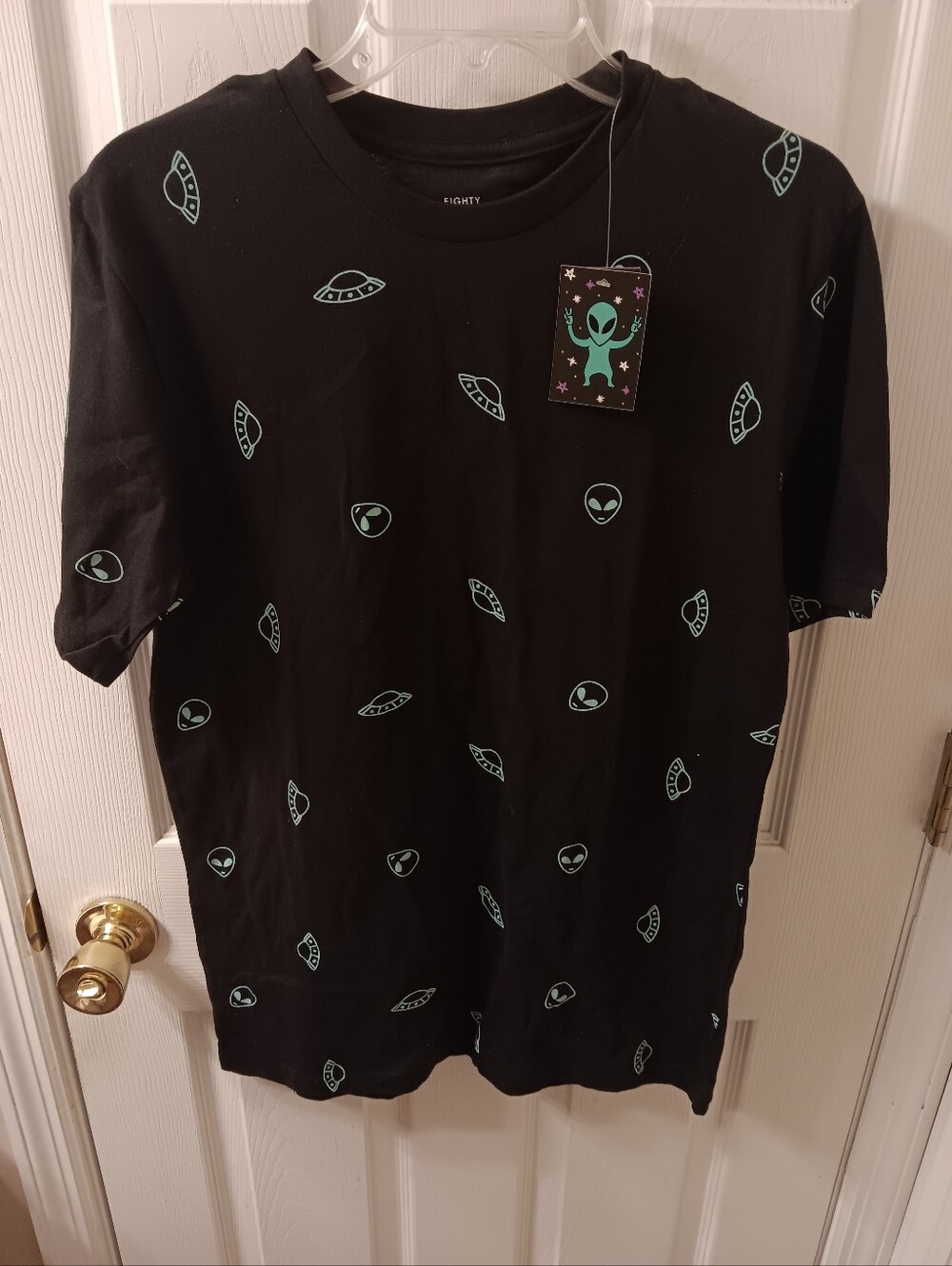 Eighty Eight Brand T-Shirt All-Over Print  Aliens & Spaceships Brand New Men's M